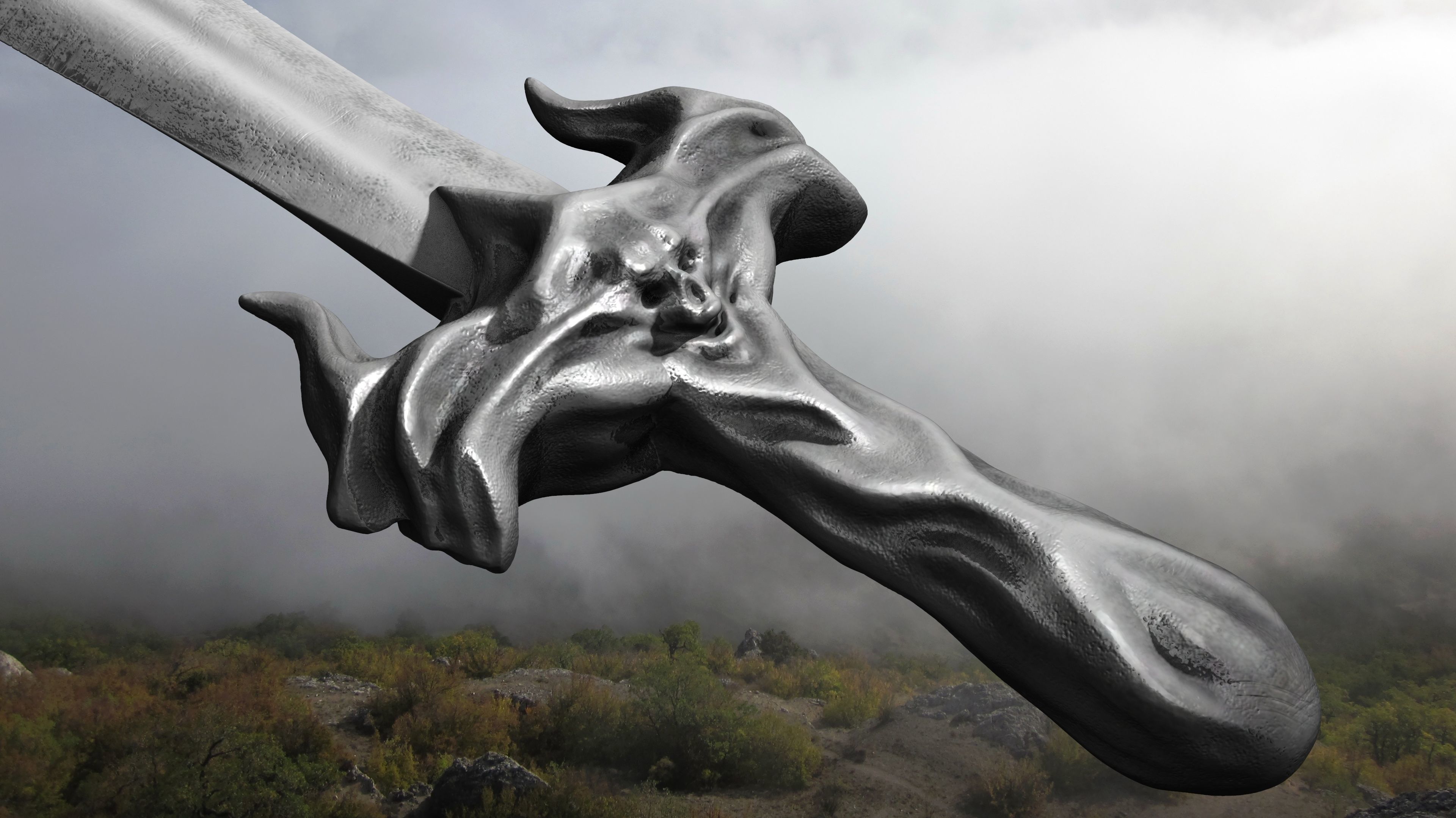 Sword human body 3D model_10