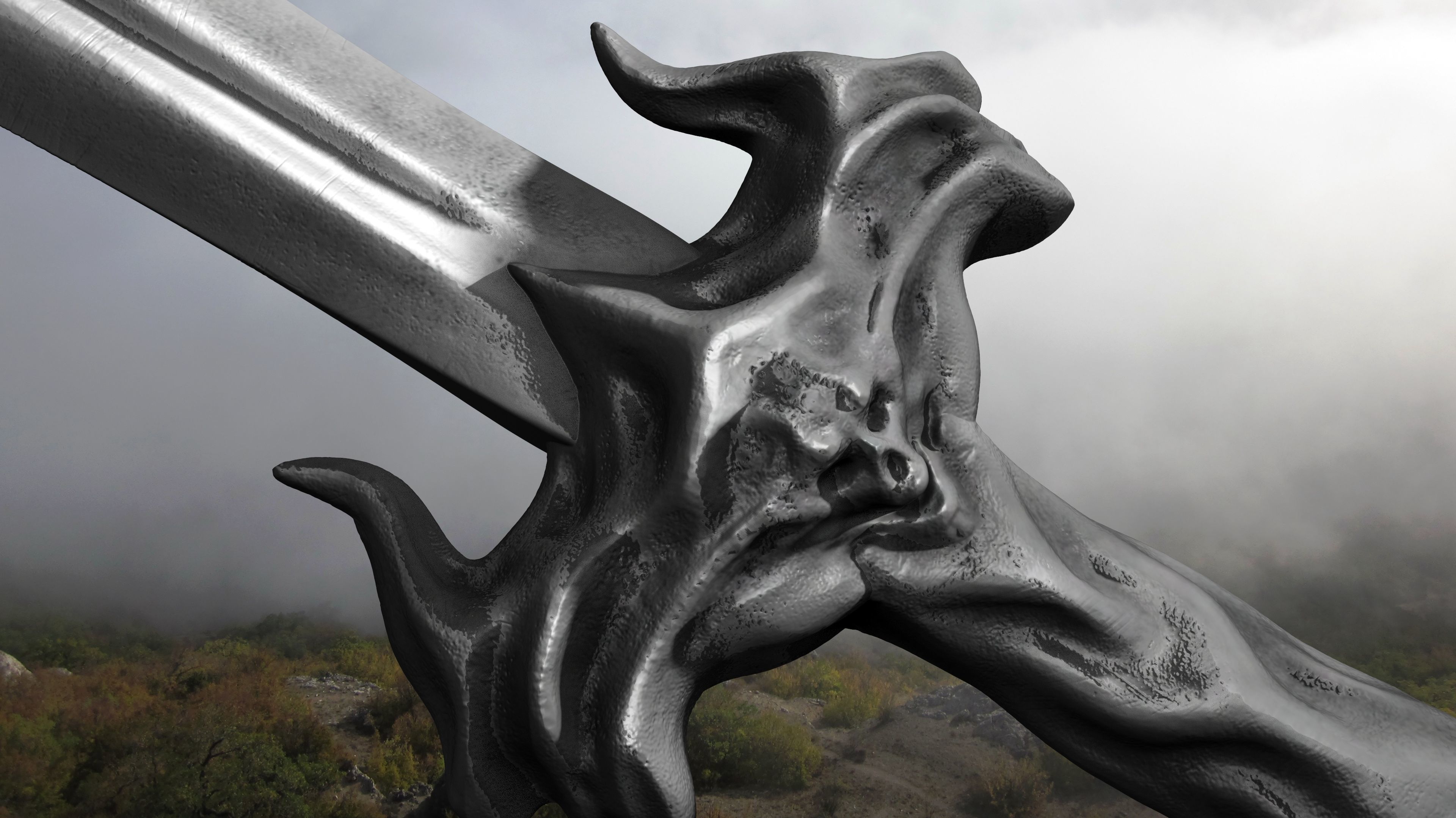 Sword human body 3D model_13