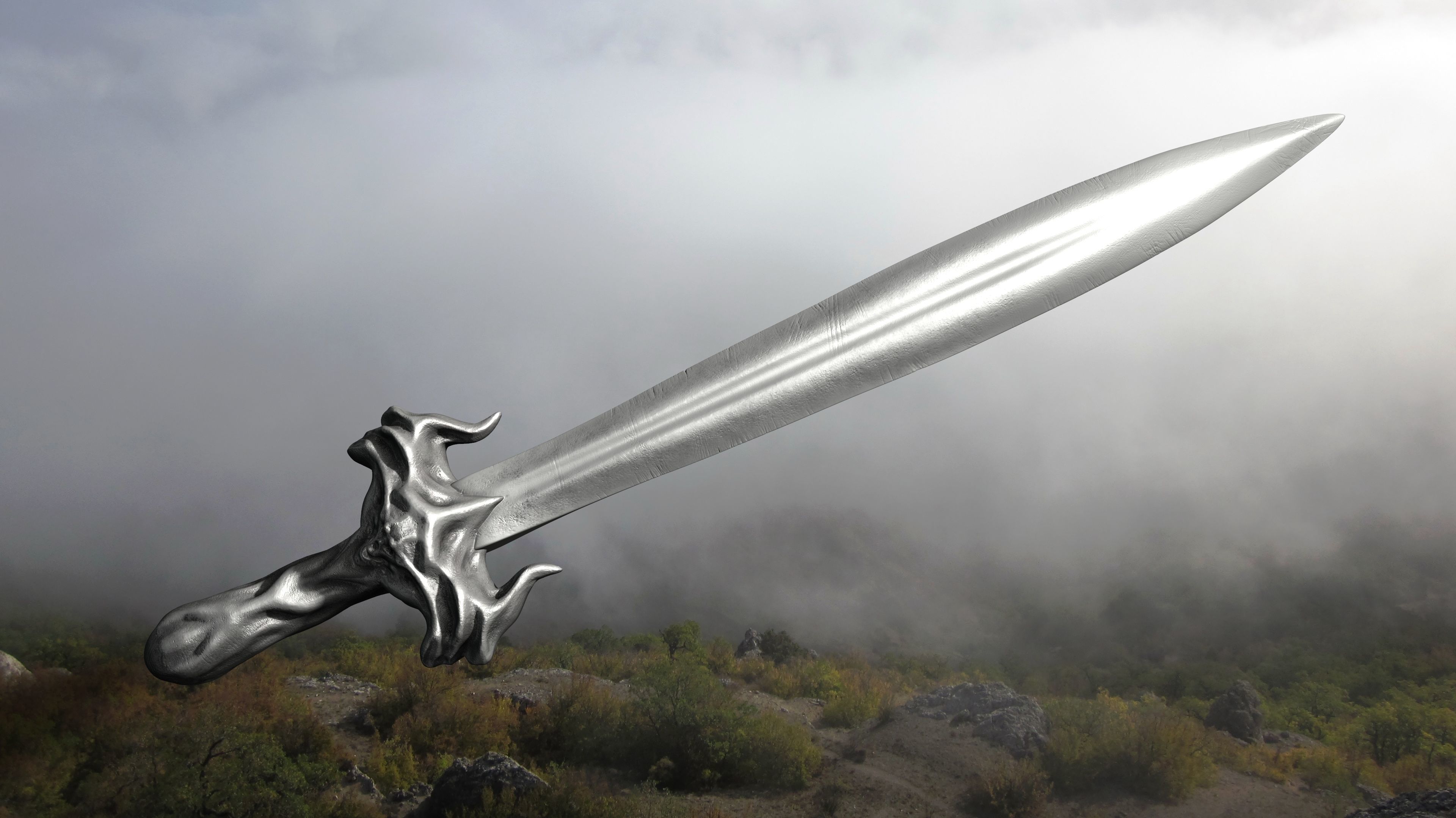 Sword human body 3D model_12