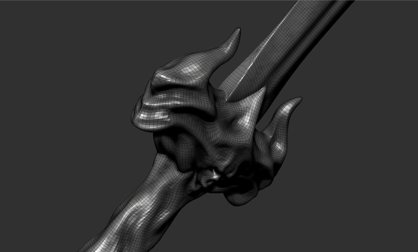 Sword human body 3D model_61