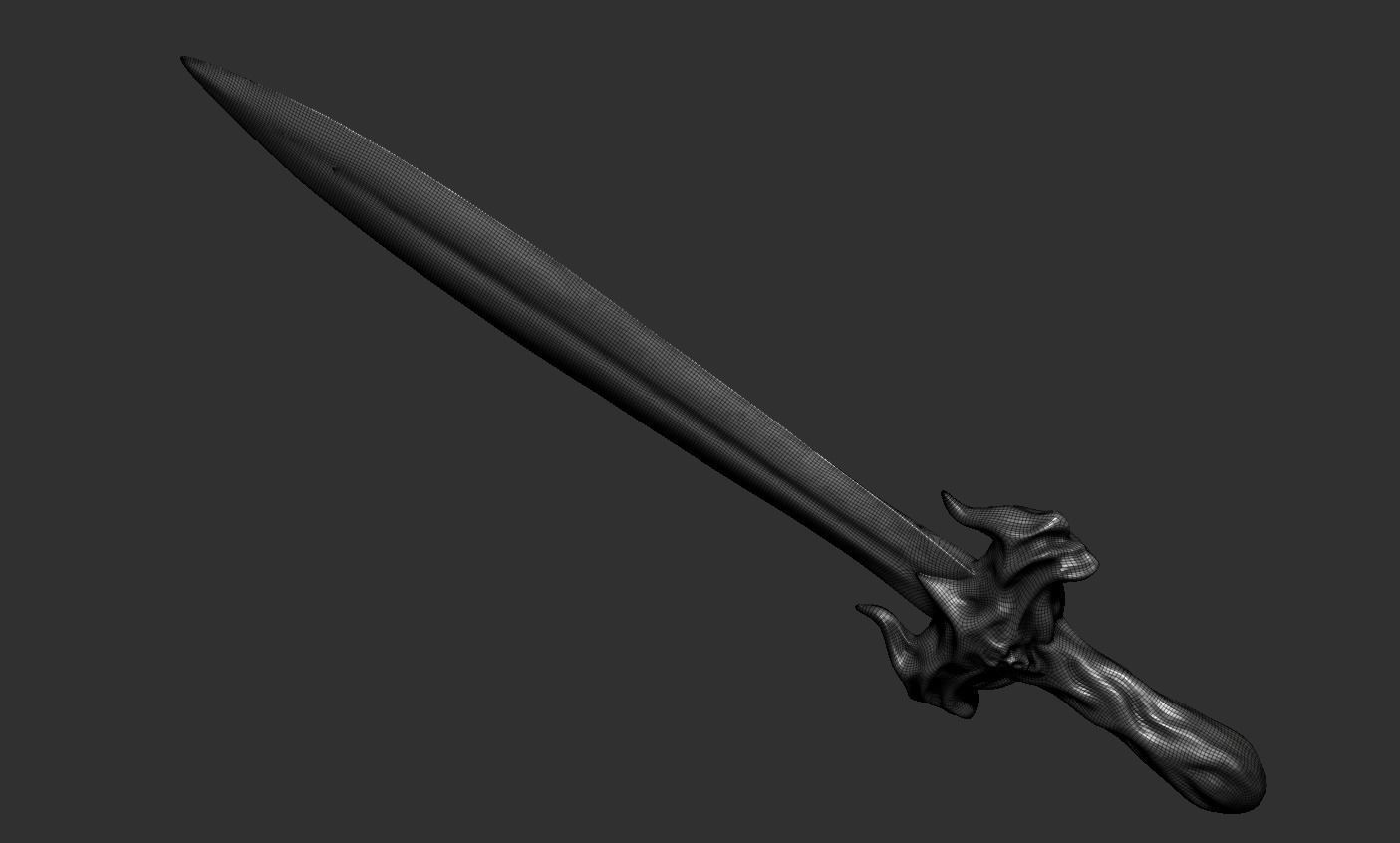 Sword human body 3D model_57