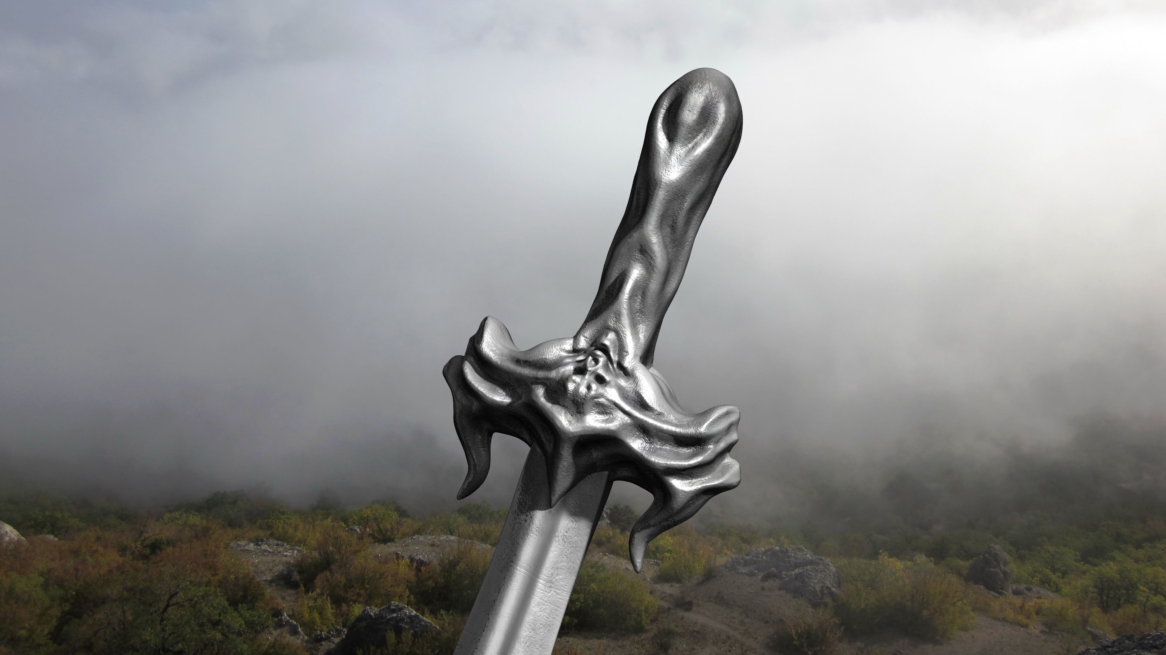 Sword human body 3D model_26