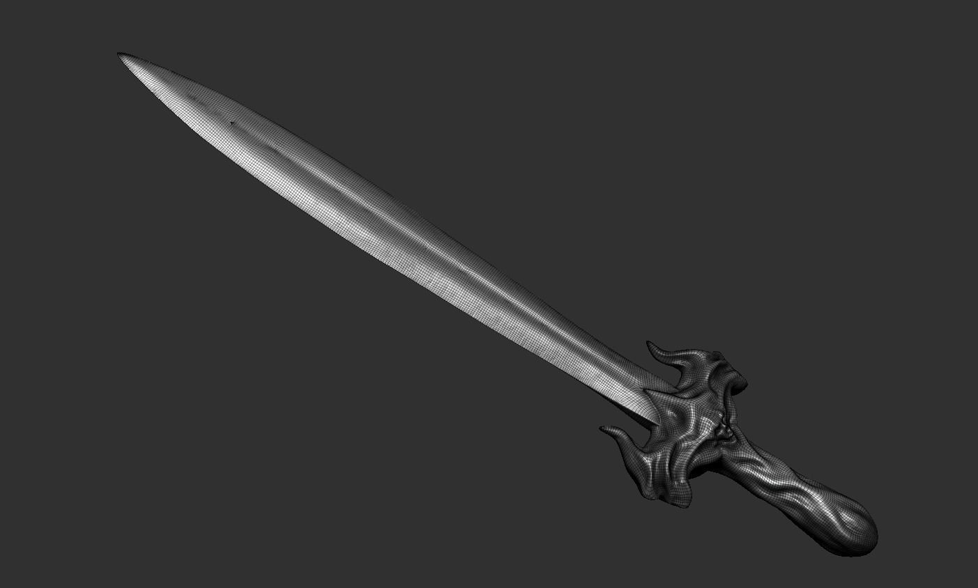 Sword human body 3D model_62