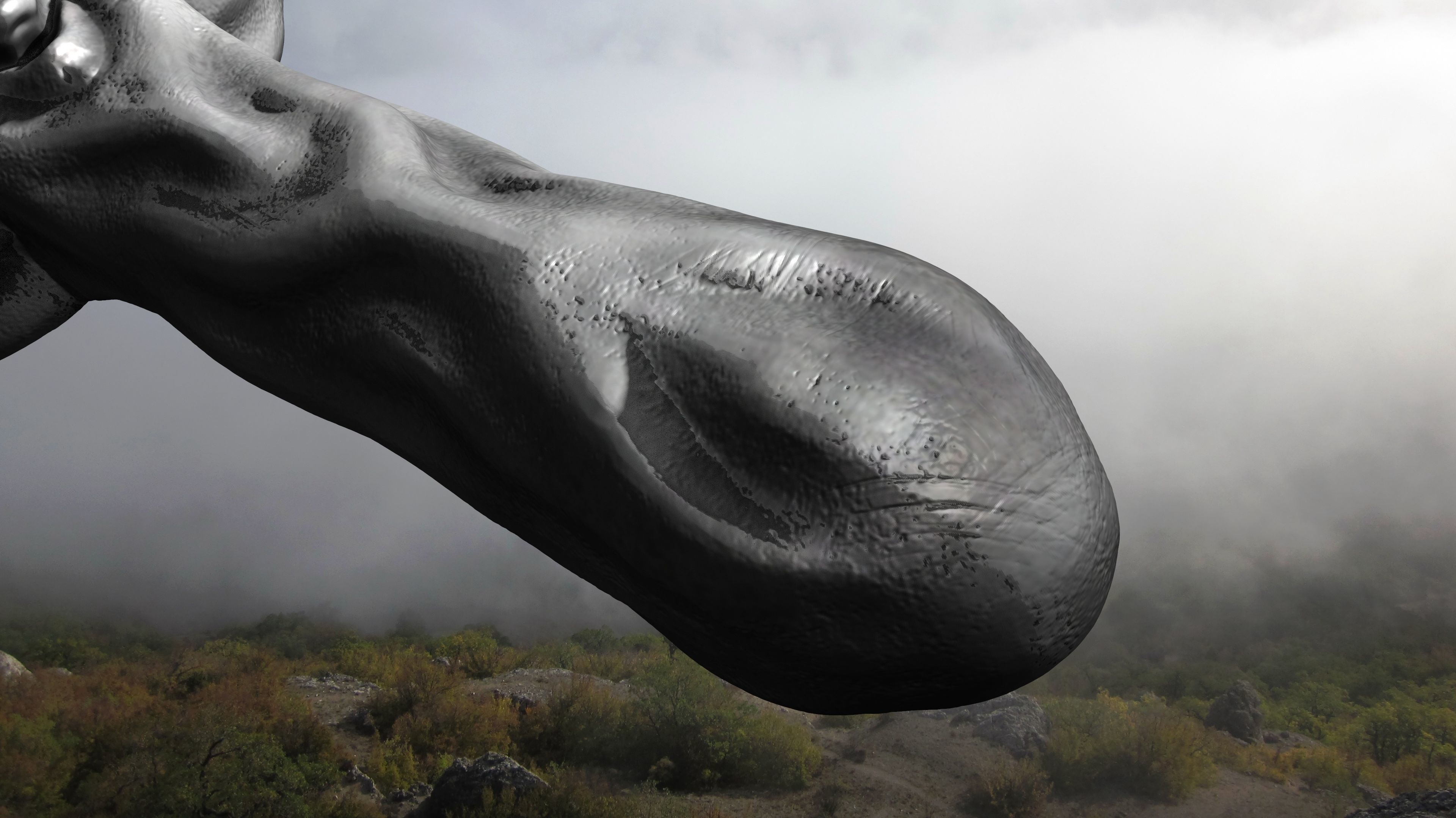 Sword human body 3D model_6