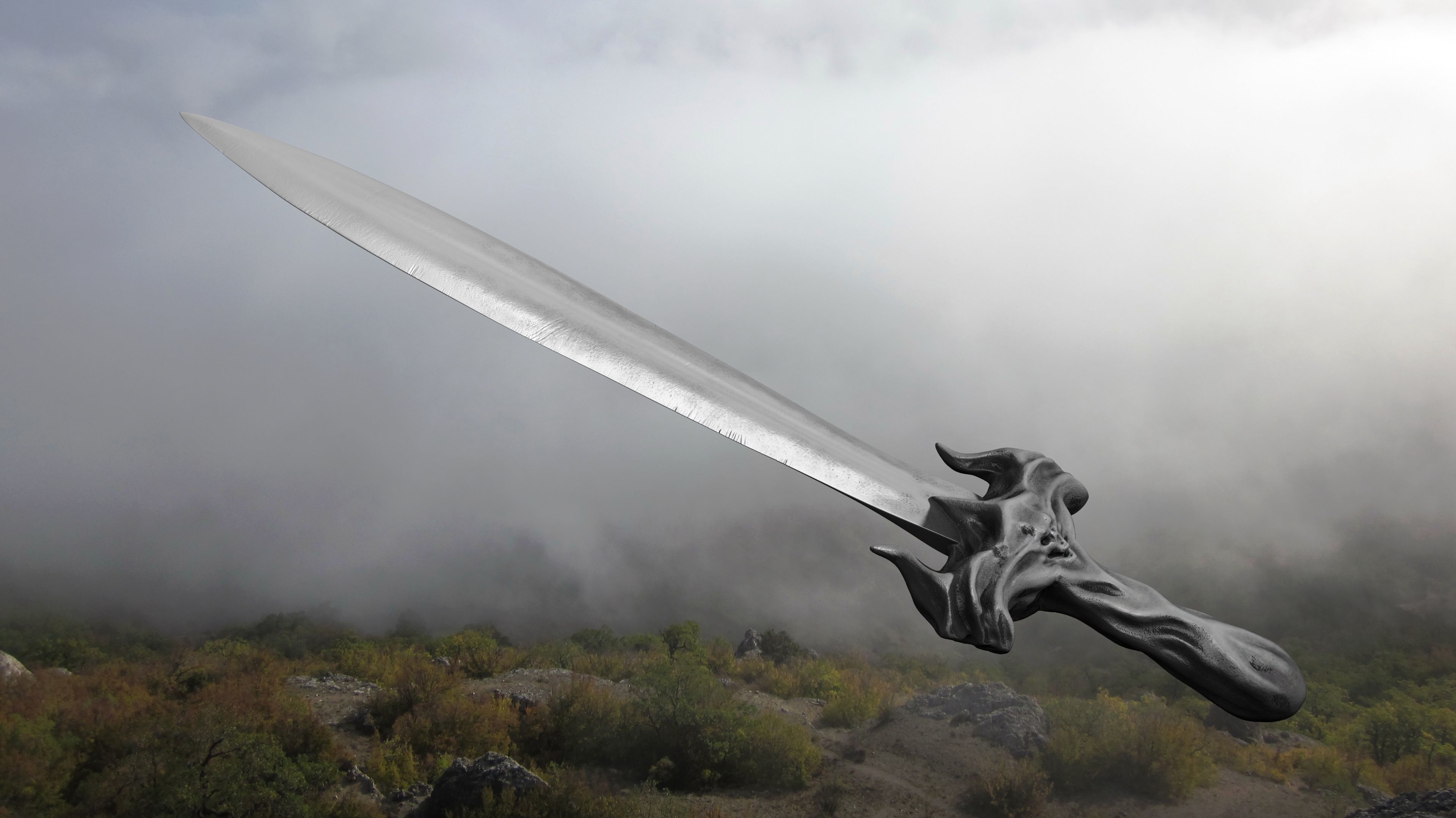 Sword human body 3D model_11