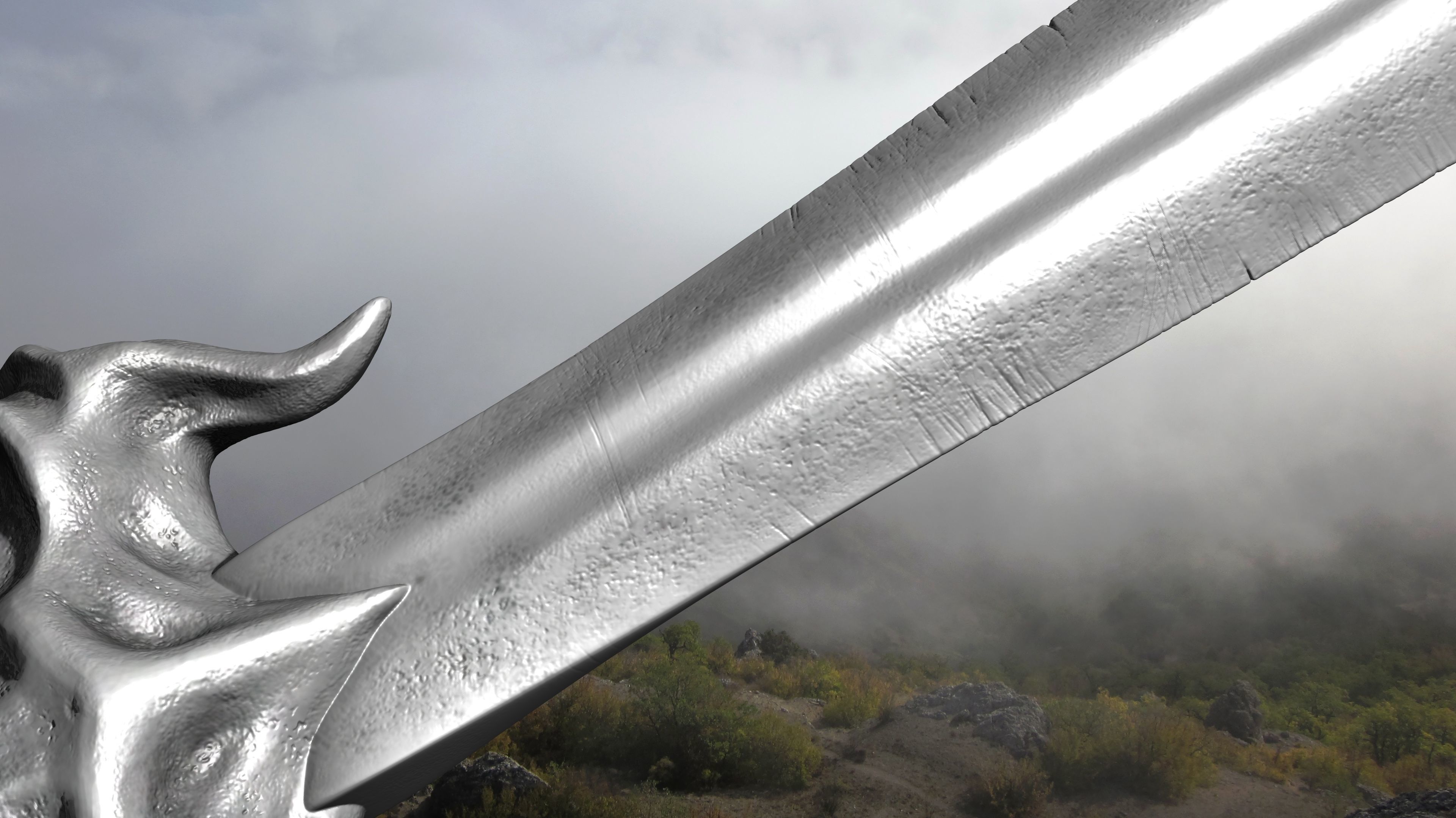 Sword human body 3D model_44