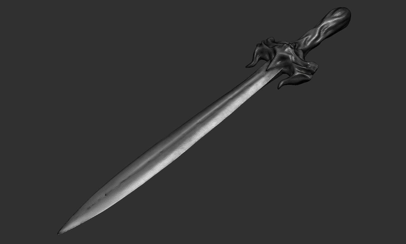 Sword human body 3D model_56