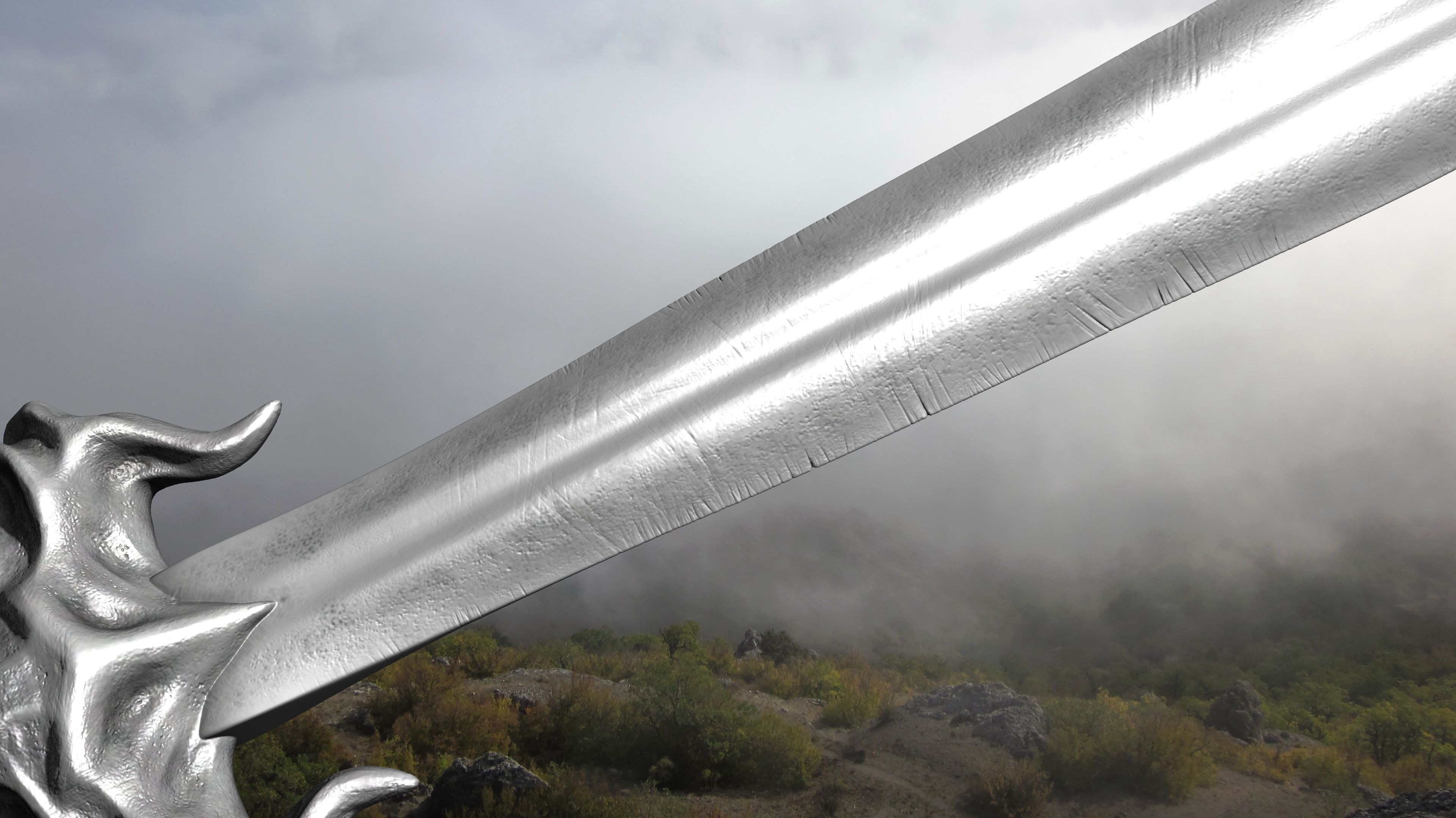 Sword human body 3D model_46