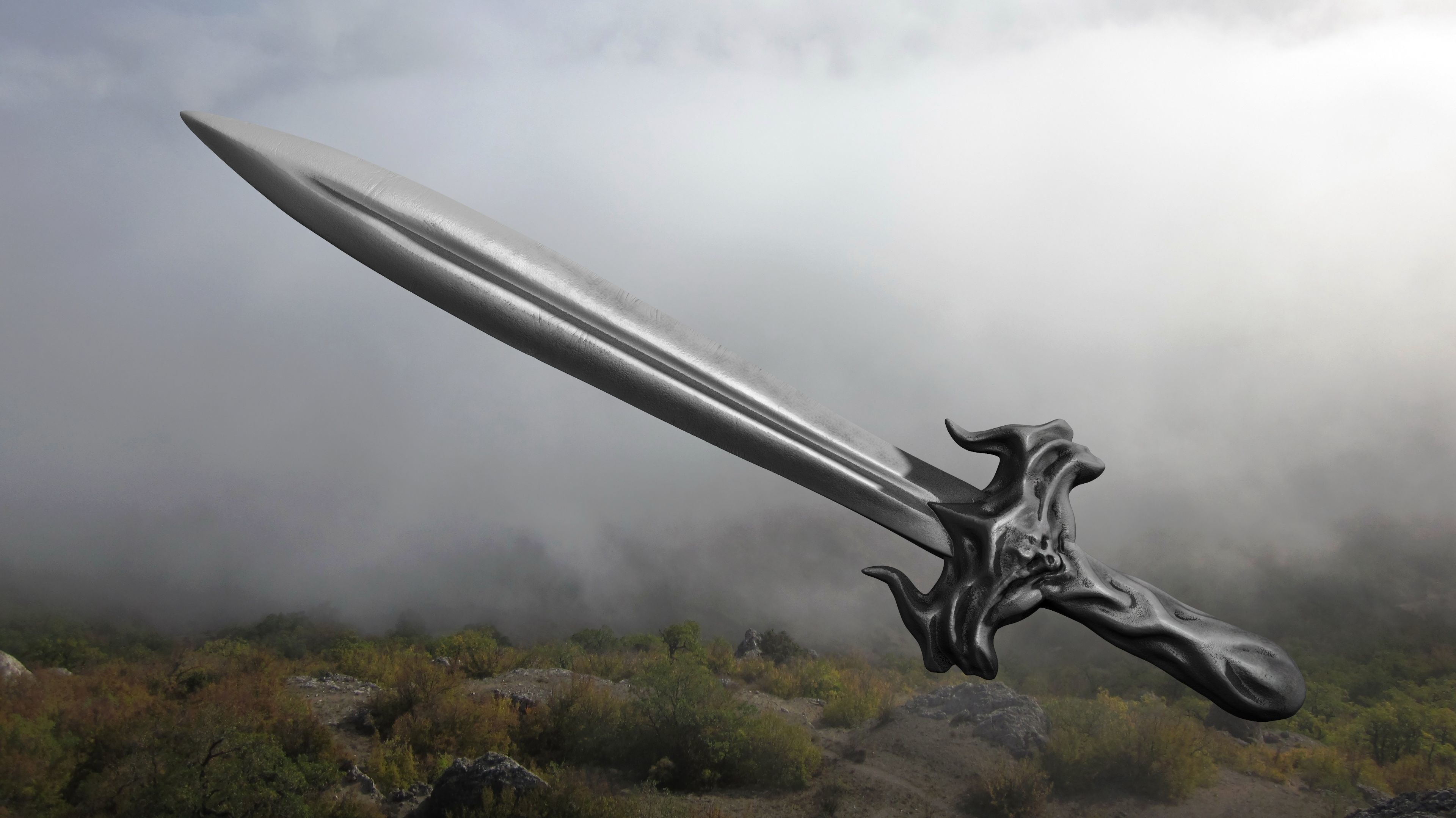 Sword human body 3D model_18