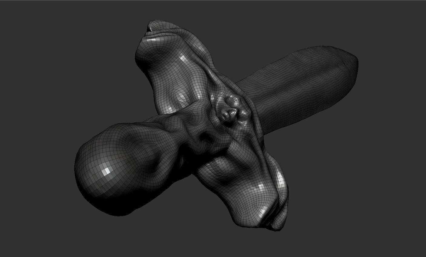 Sword human body 3D model_65