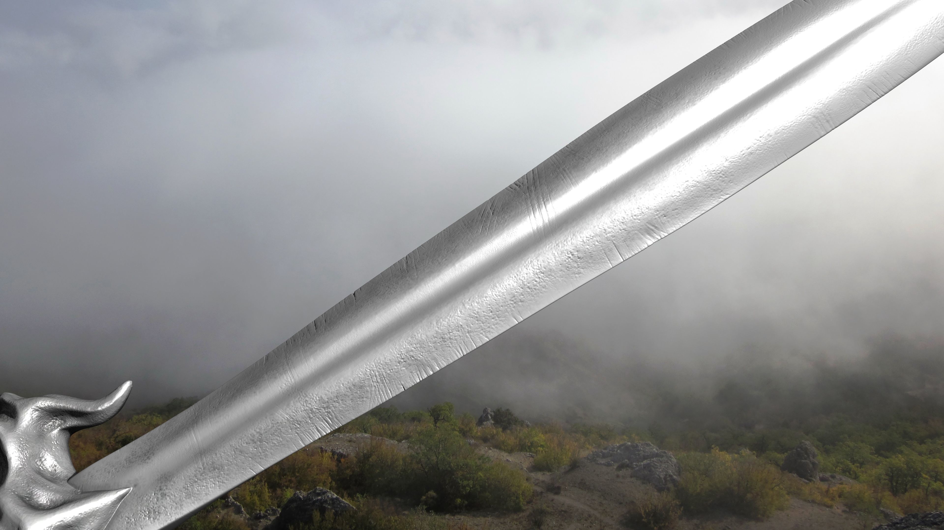 Sword human body 3D model_41