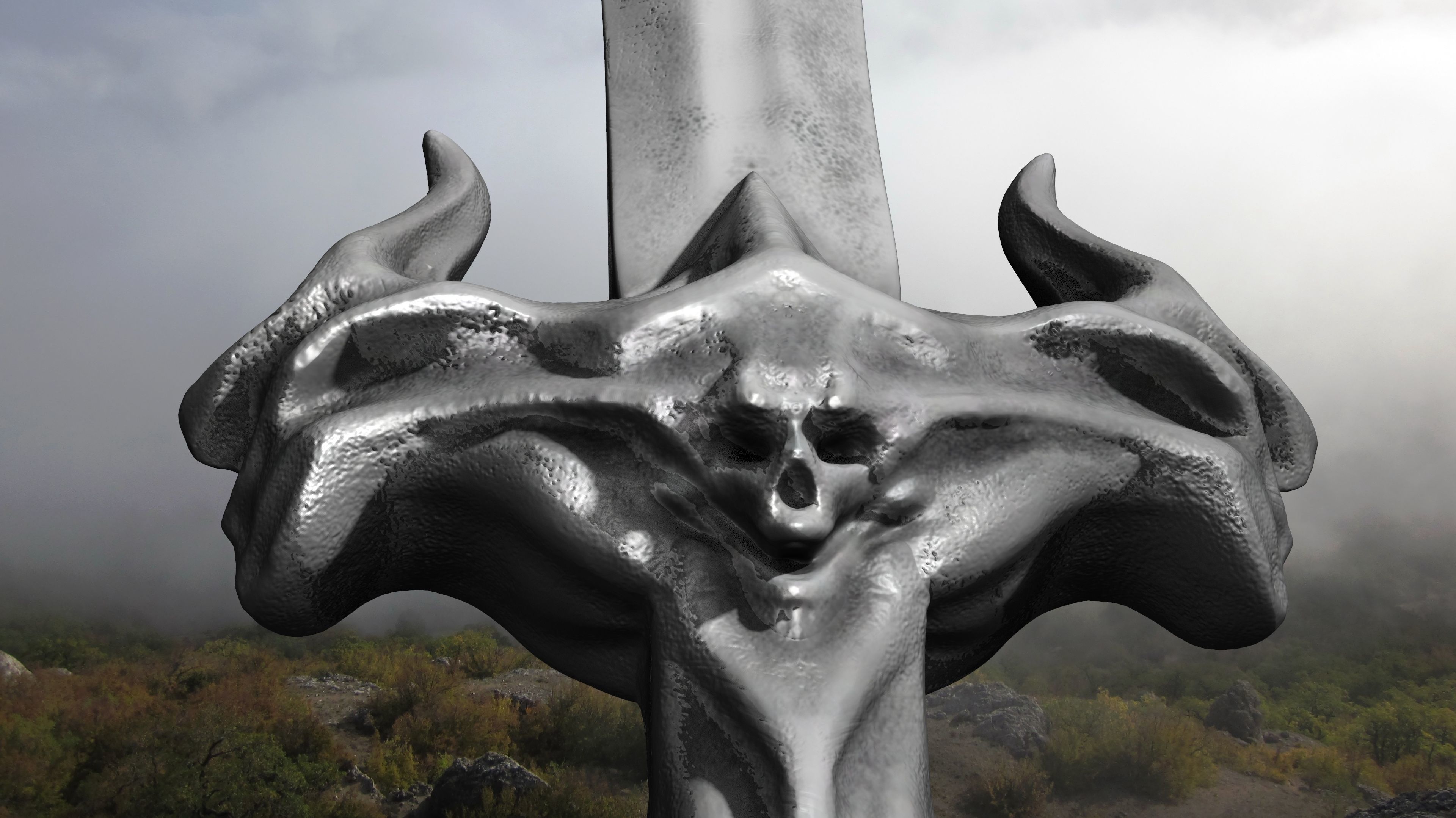 Sword human body 3D model_2