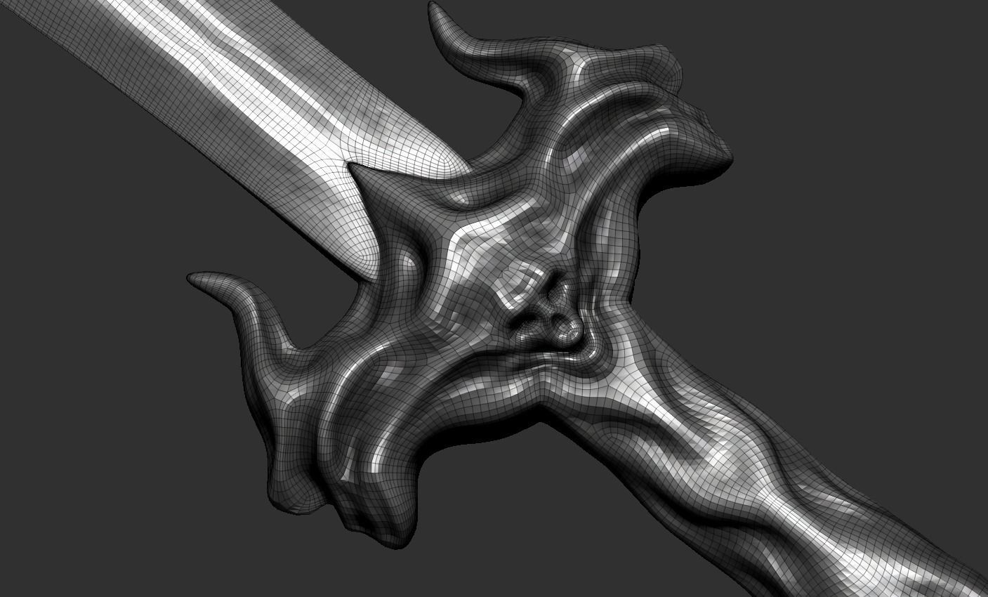 Sword human body 3D model_77