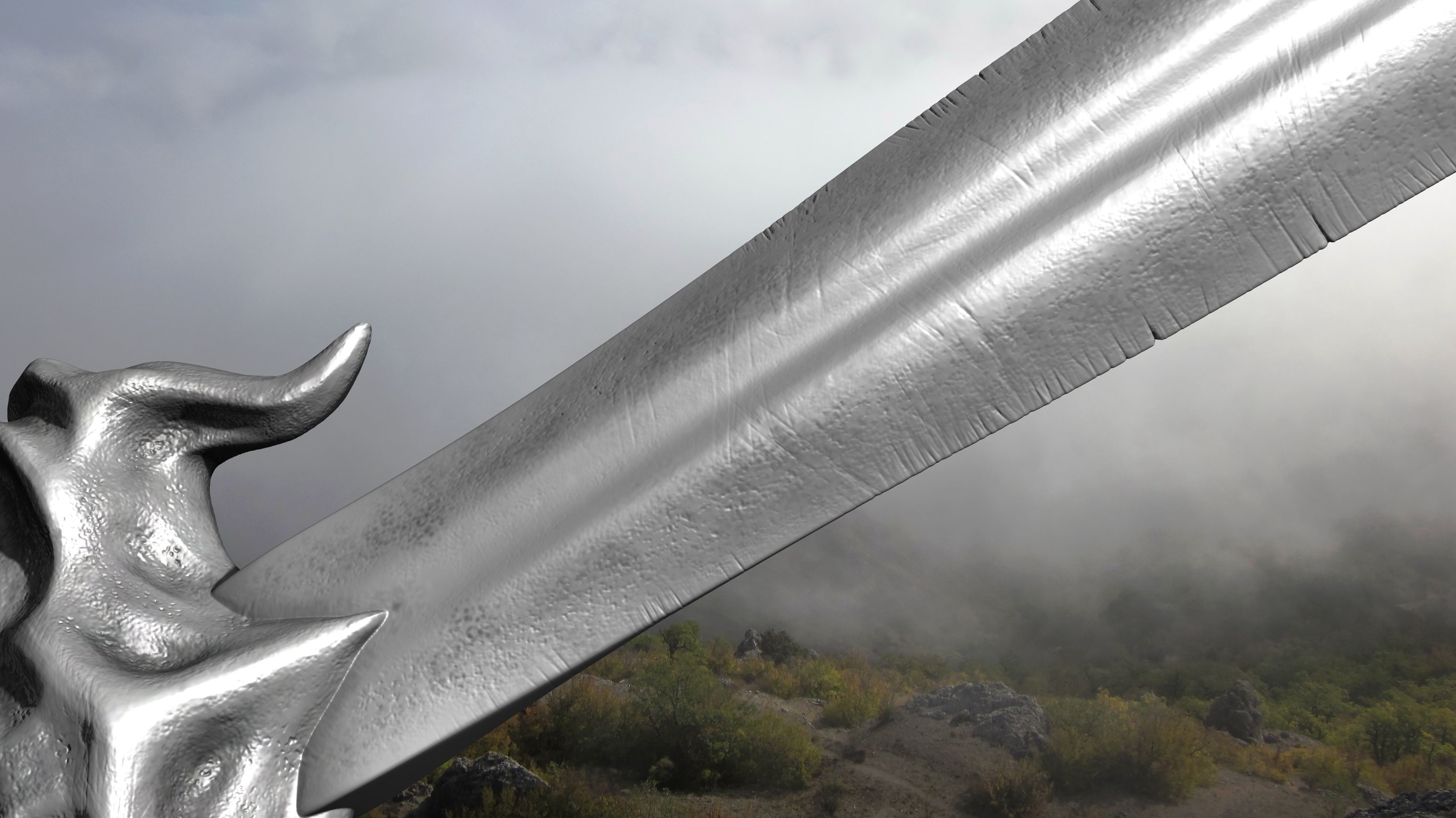 Sword human body 3D model_43