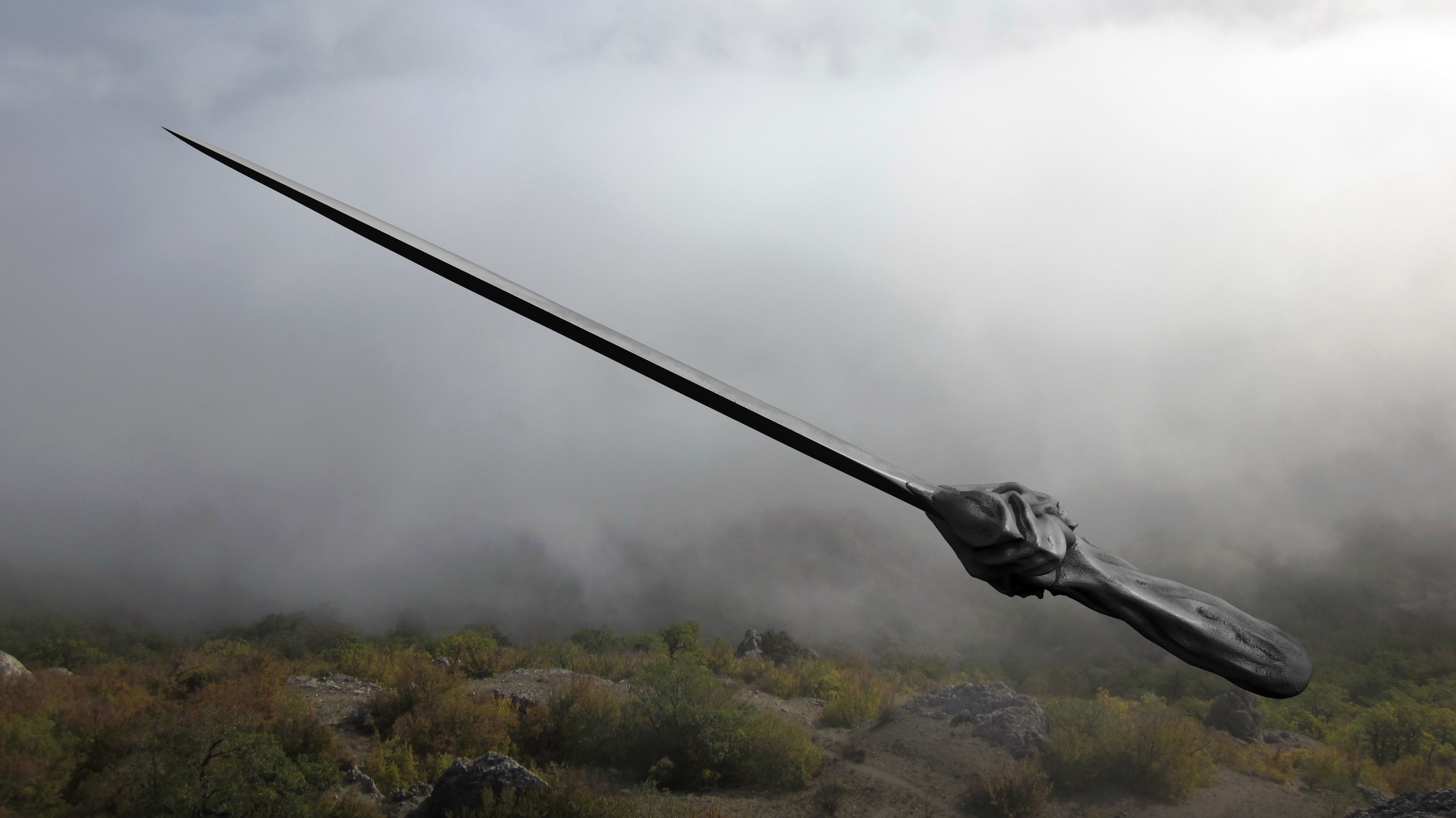 Sword human body 3D model_9