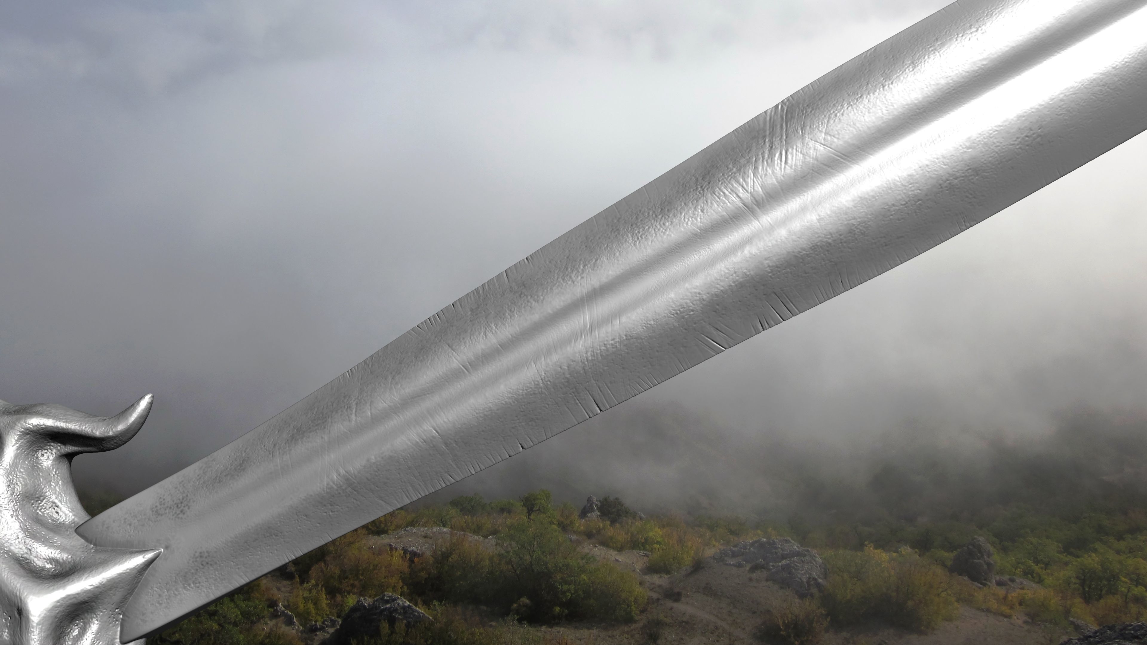 Sword human body 3D model_47