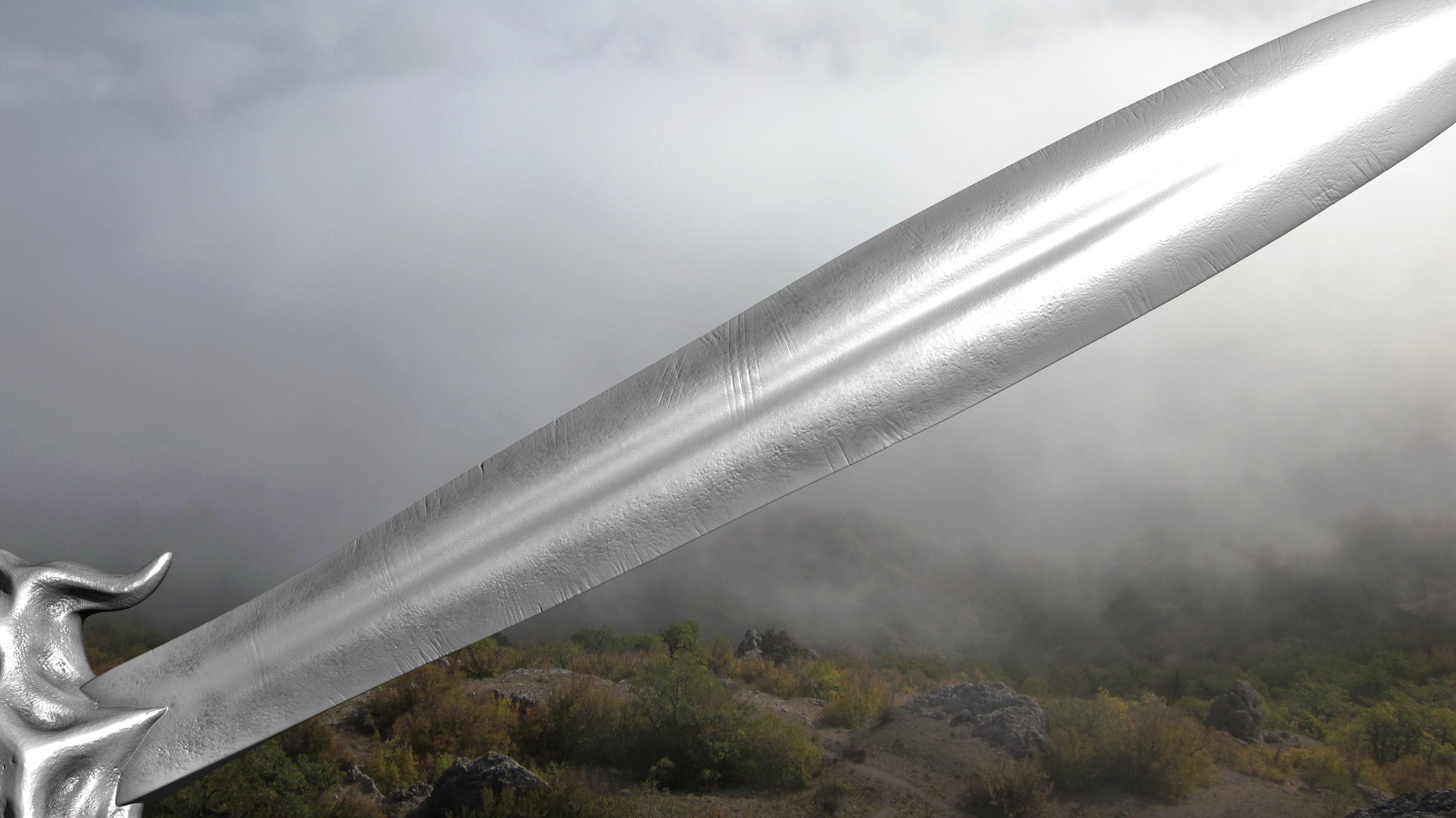 Sword human body 3D model_45