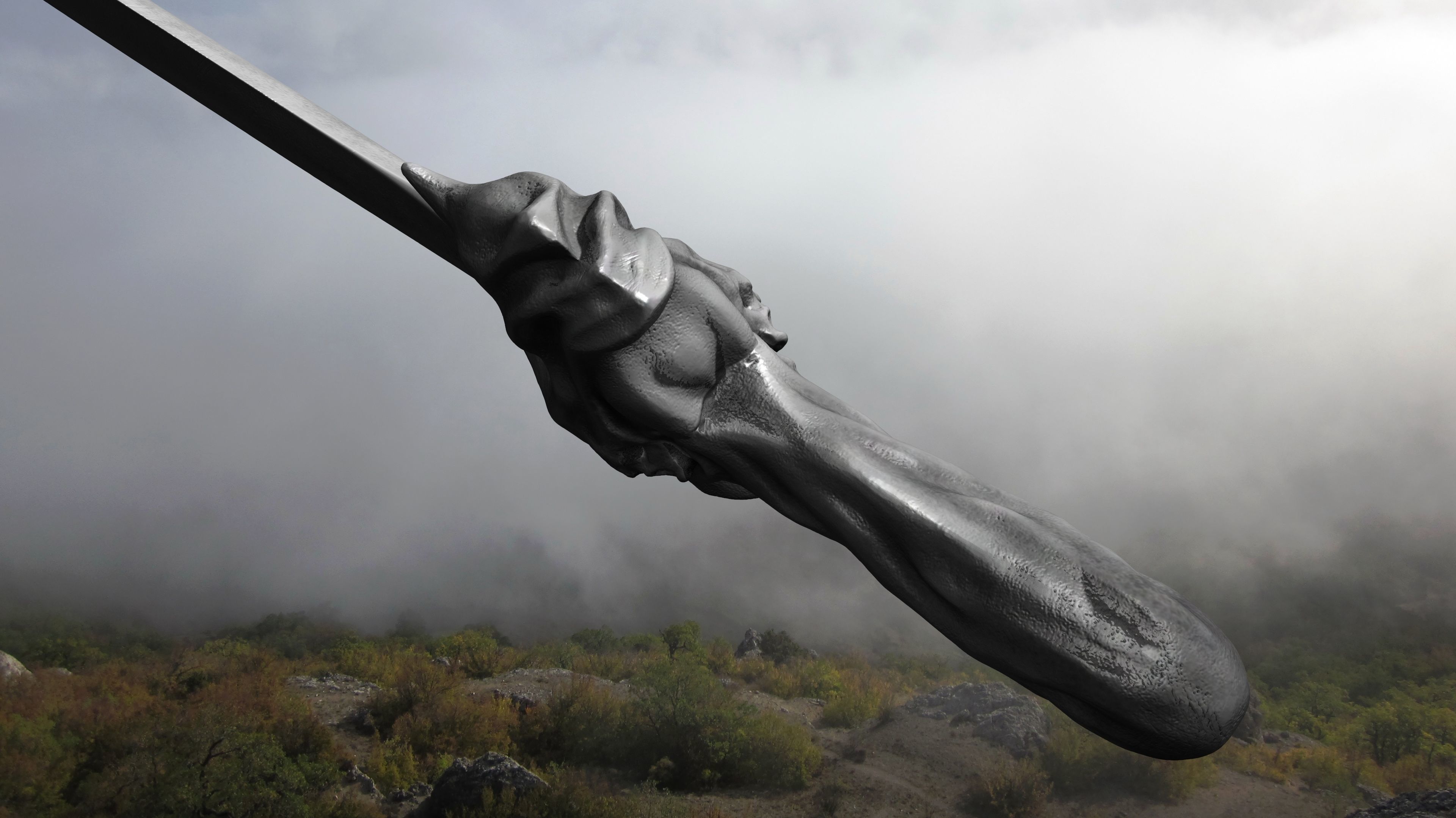 Sword human body 3D model_19