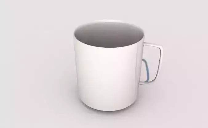Glass model mug with handle