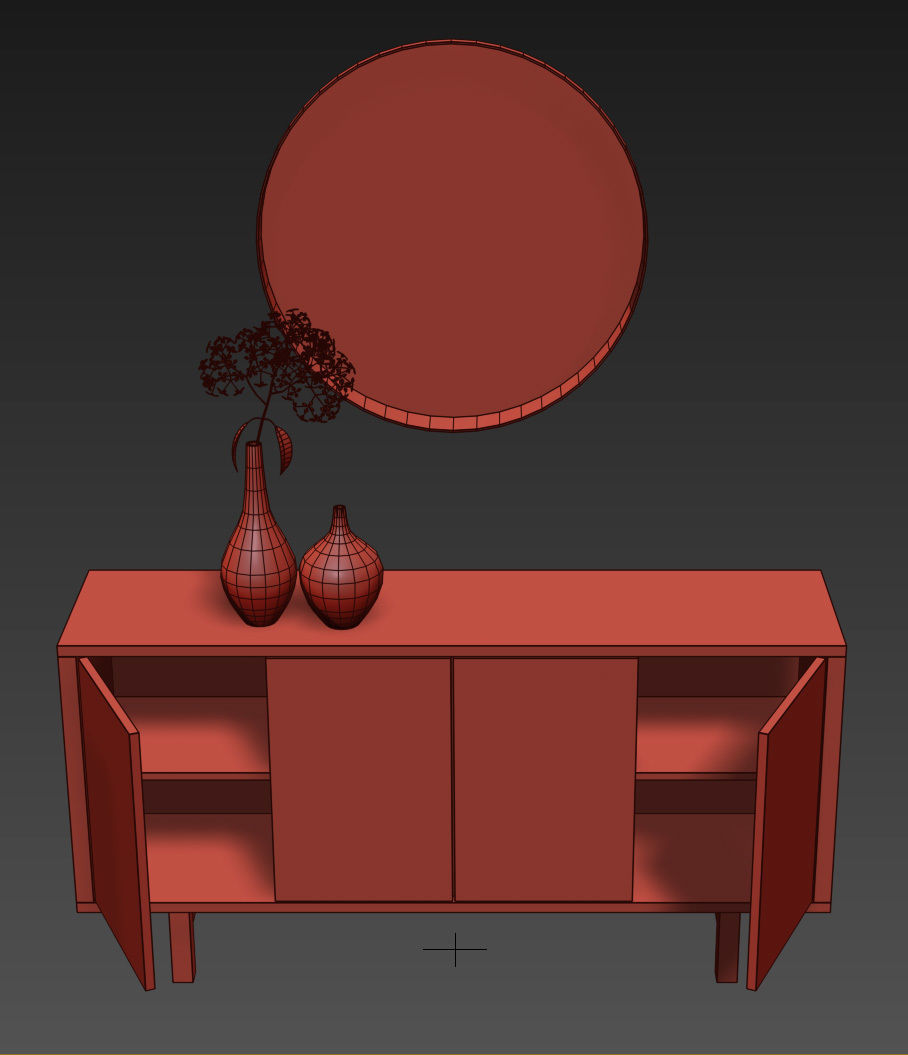 STOCKHOLM Sideboard and mirror 3D model_4
