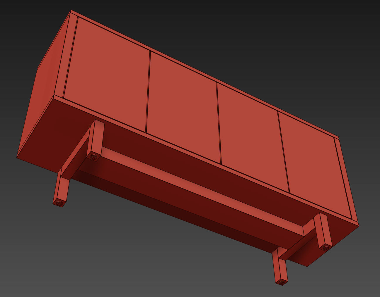 STOCKHOLM Sideboard and mirror 3D model_6