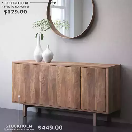 STOCKHOLM Sideboard and mirror