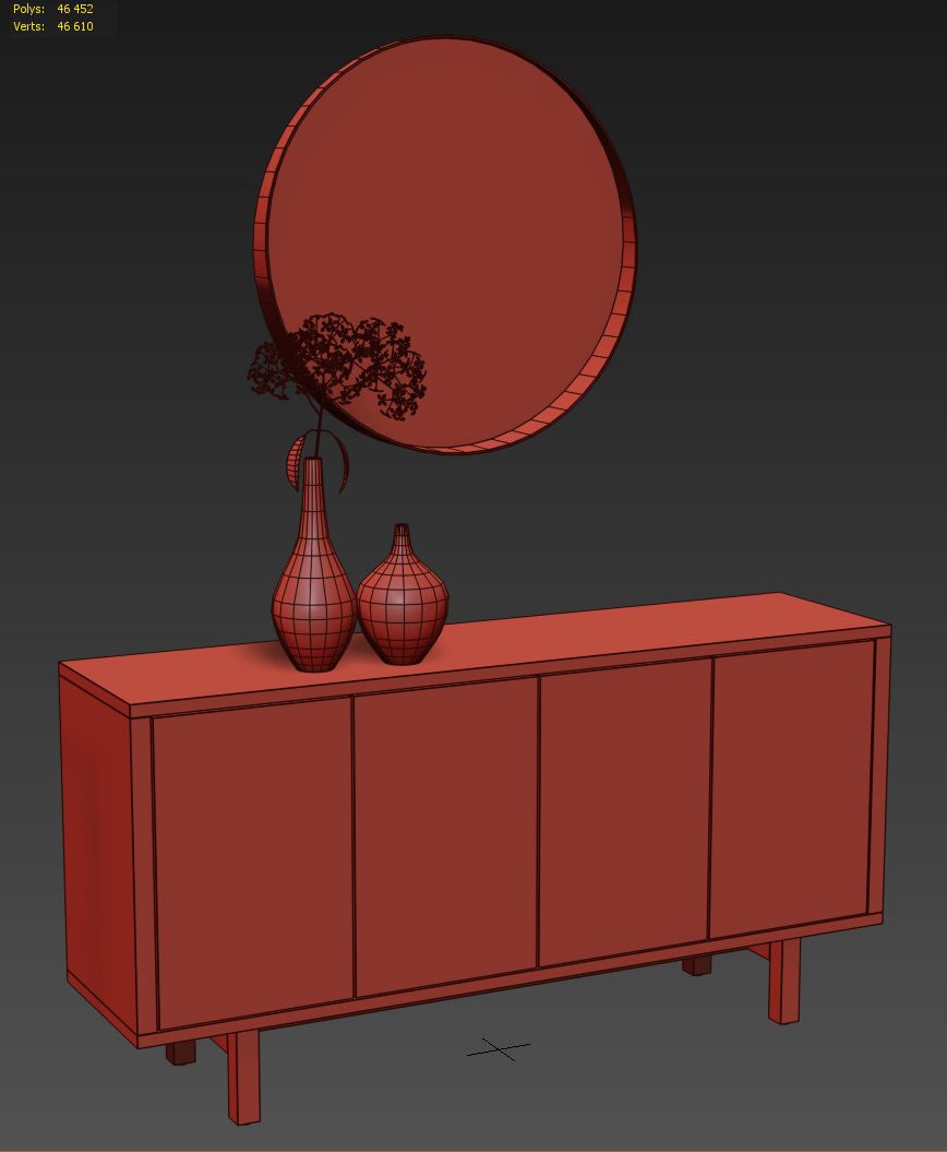 STOCKHOLM Sideboard and mirror 3D model_3