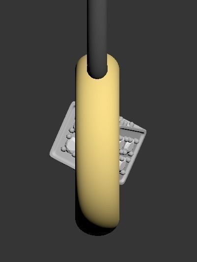 110211 P Pendant with movable cube and gems 3D print model_6