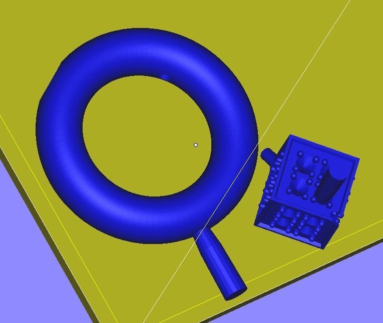 110211 P Pendant with movable cube and gems 3D print model_9