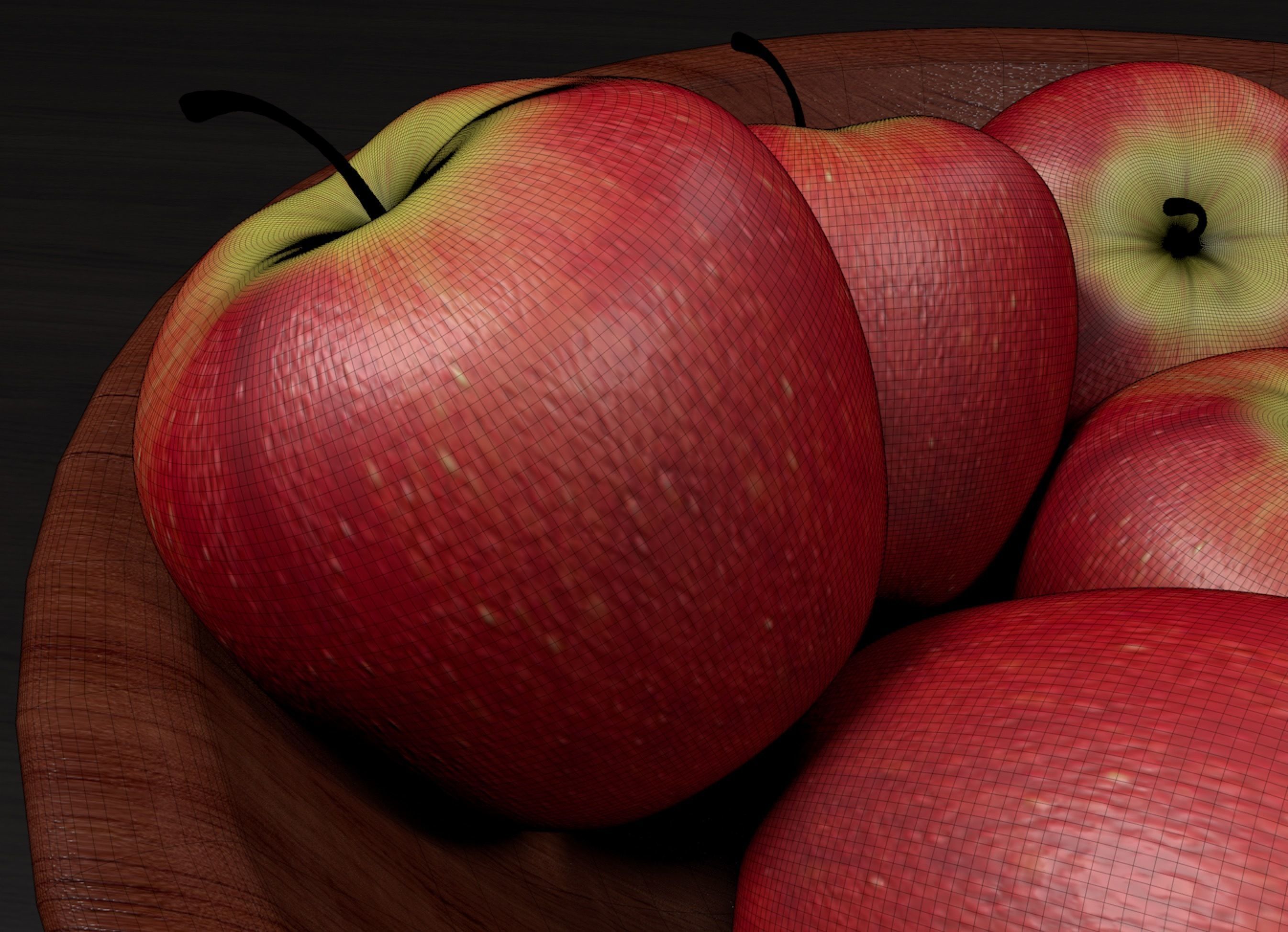 Bowl of Apples 3D model_1
