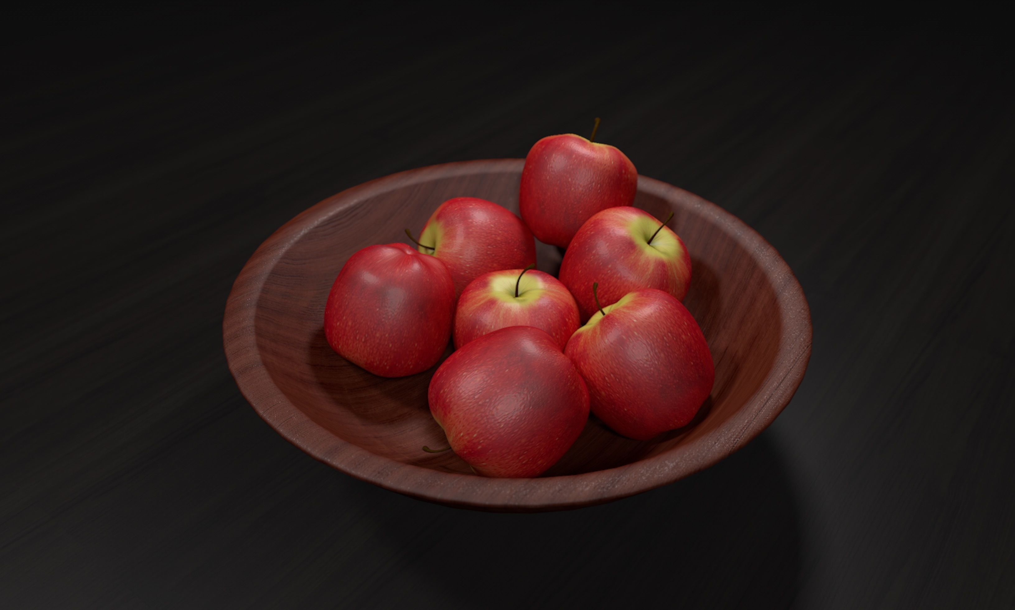Bowl of Apples 3D model_2