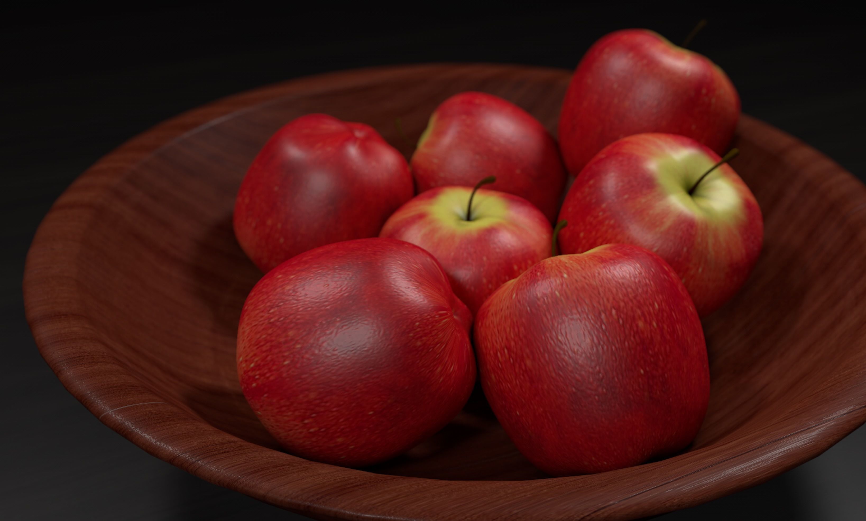 Bowl of Apples 3D model_6