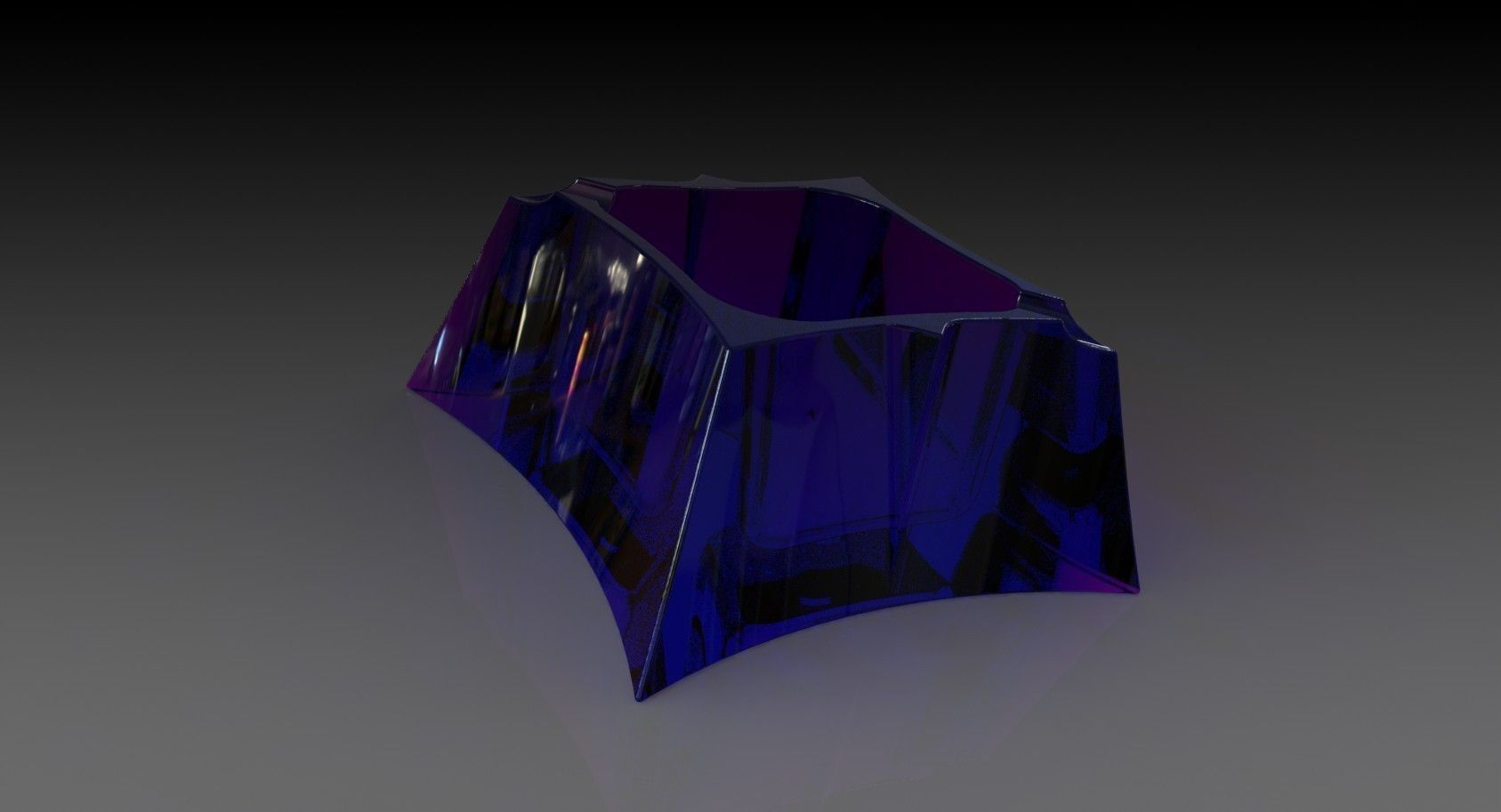 Ashtray chair with design Free 3D model_3