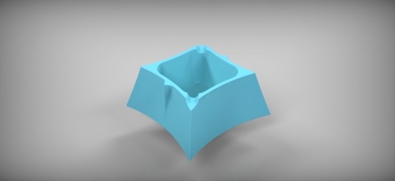 Ashtray chair with design Free 3D model_5