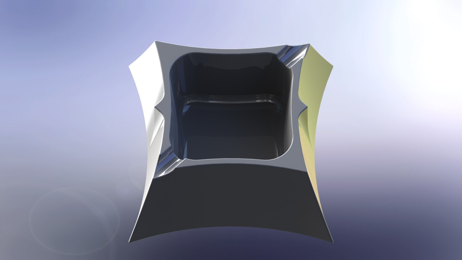 Ashtray chair with design Free 3D model_1