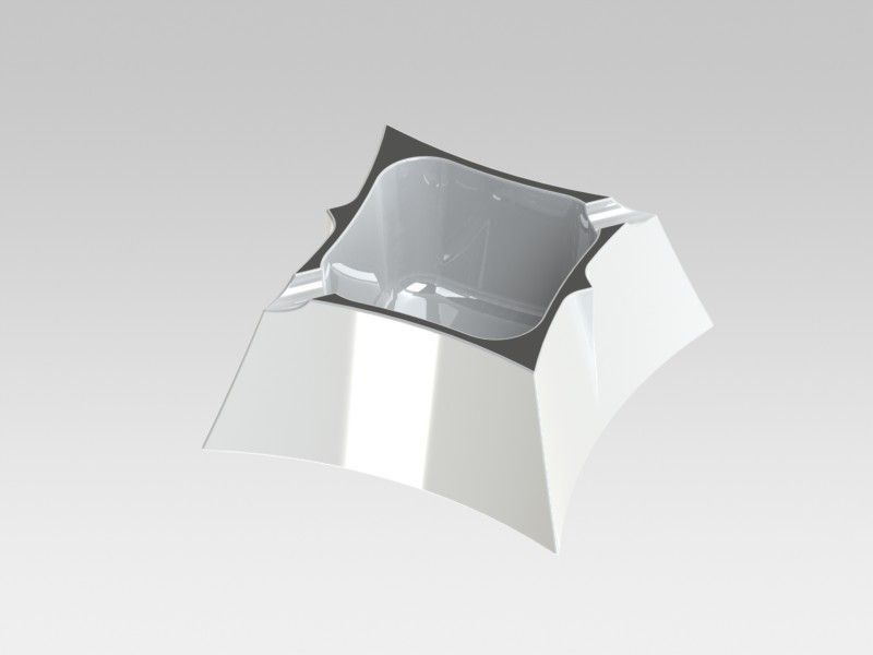 Ashtray chair with design Free 3D model_4