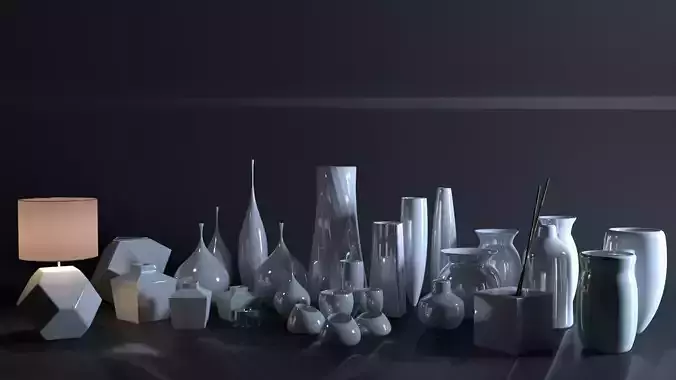 White Home Decoration Set - White Porcelain