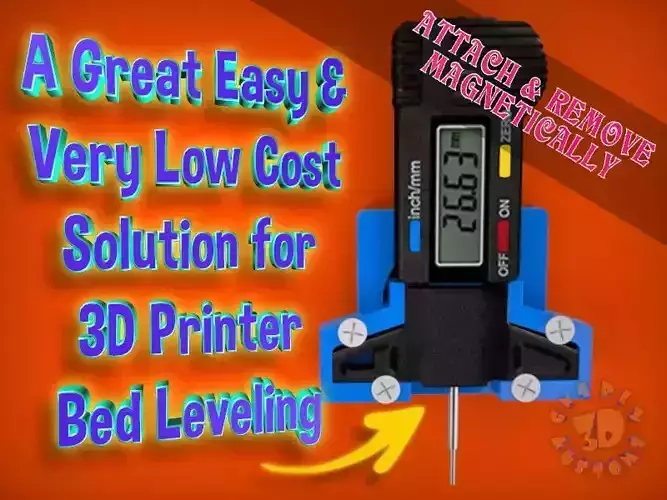 Easy and Low Cost Solution for 3D Bed Leveling 3D print model