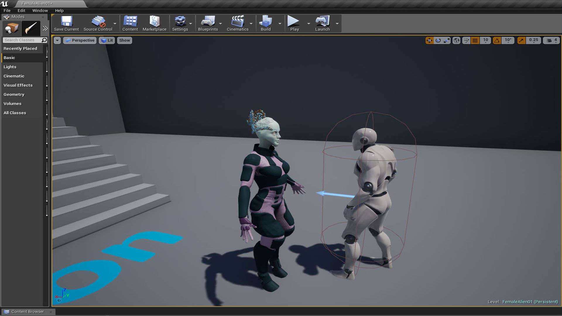 FemaleAlien01 UnrealEngine 3D model_13