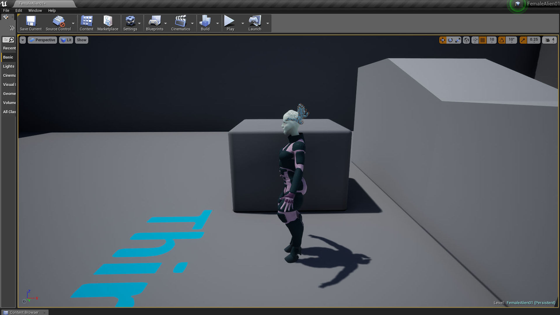 FemaleAlien01 UnrealEngine 3D model_10