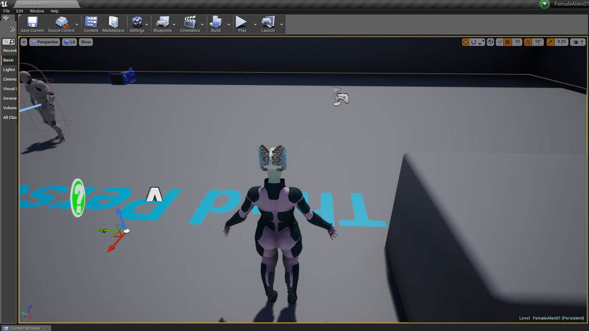 FemaleAlien01 UnrealEngine 3D model_11