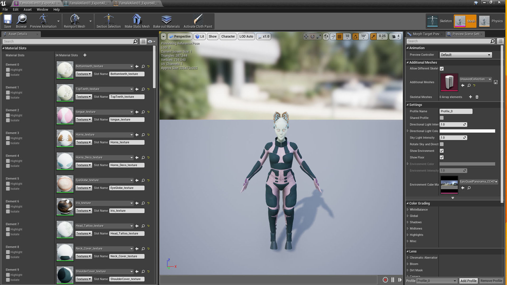 FemaleAlien01 UnrealEngine 3D model_15