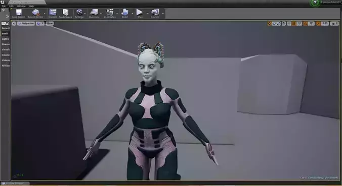FemaleAlien01 UnrealEngine 3D model
