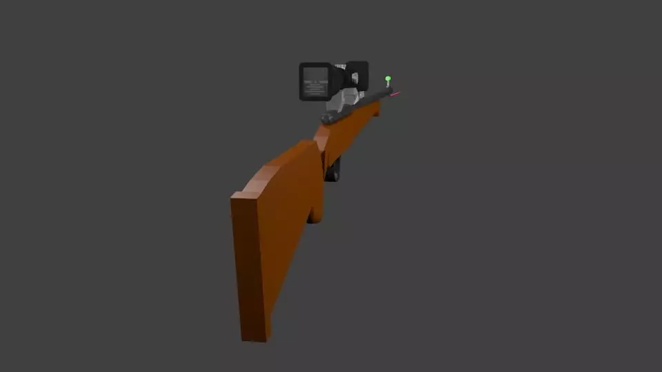 Hunting rifle 3D model_0