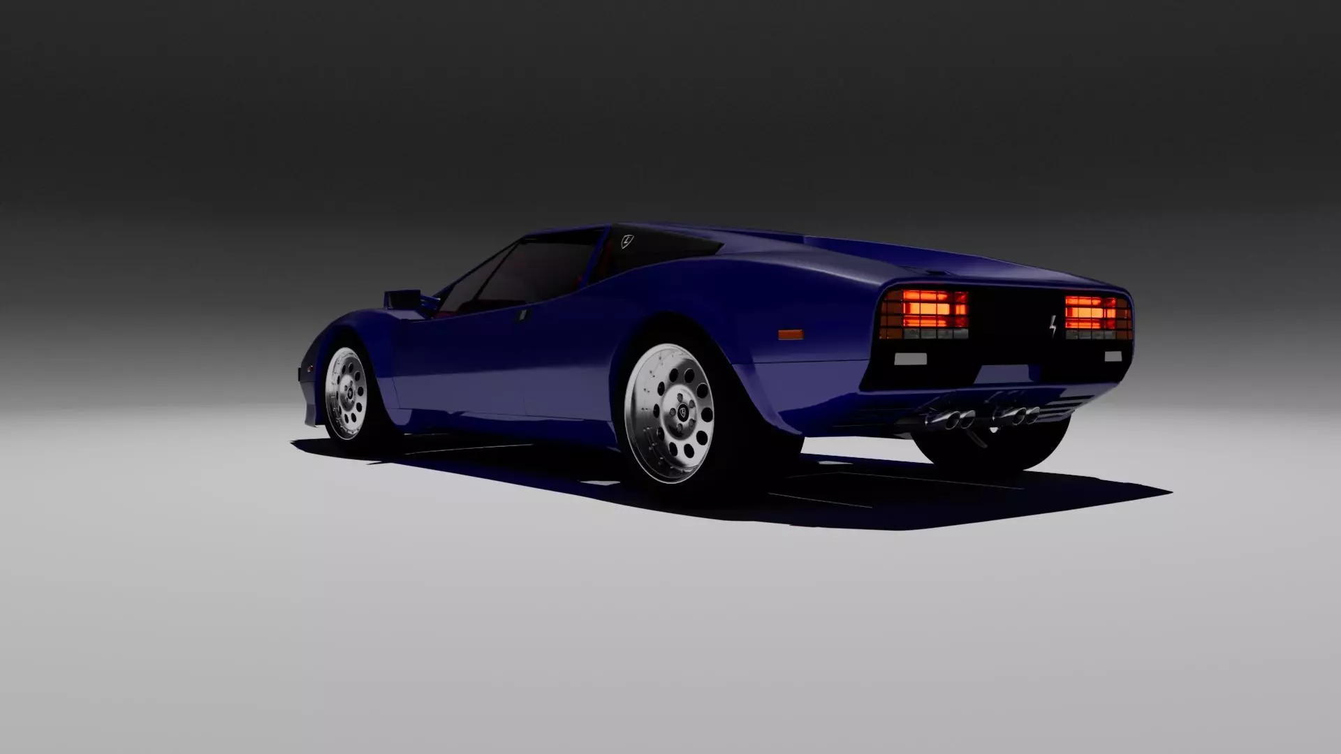 80s design sports coupe Low-poly 3D model