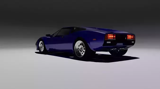 80s design sports coupe Low-poly 3D model