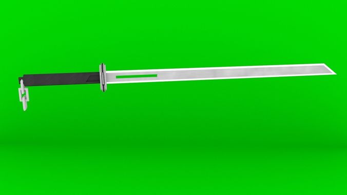 Katana knife Low-poly 3D model