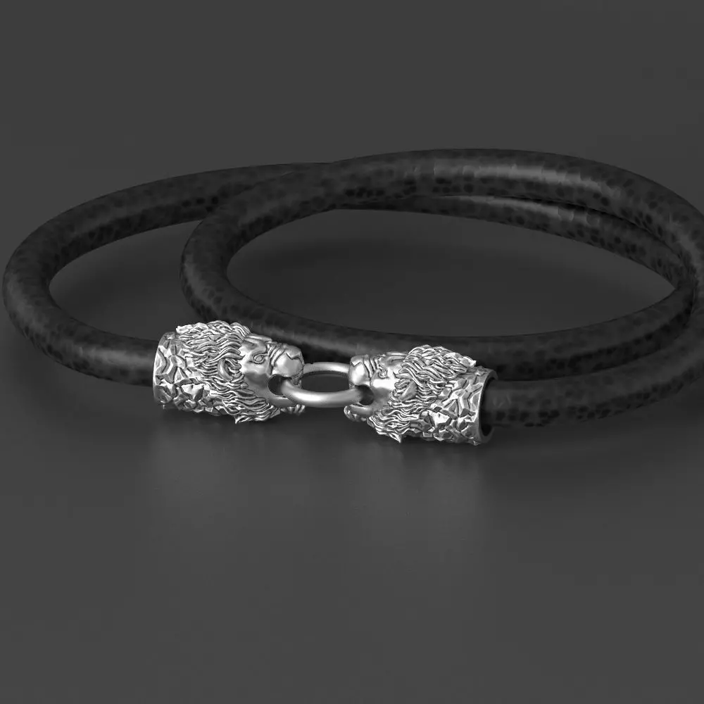 lion bracelet 3D print model_0