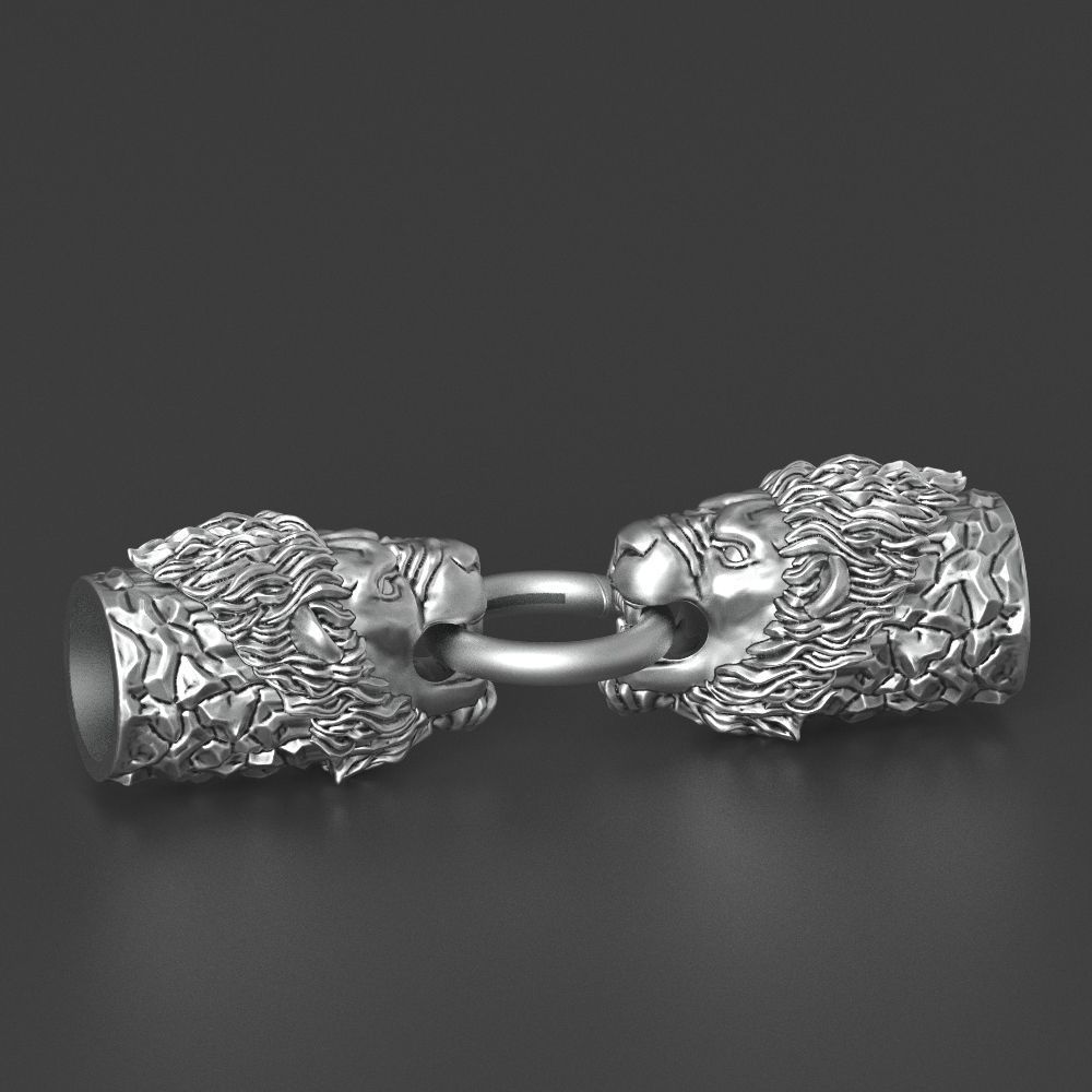 lion bracelet 3D print model_4