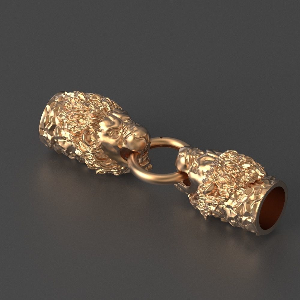 lion bracelet 3D print model_3